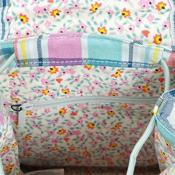 NWT Vera Bradley Pastel Plaid Quilted Mini Backpack - Picture 10 of 10